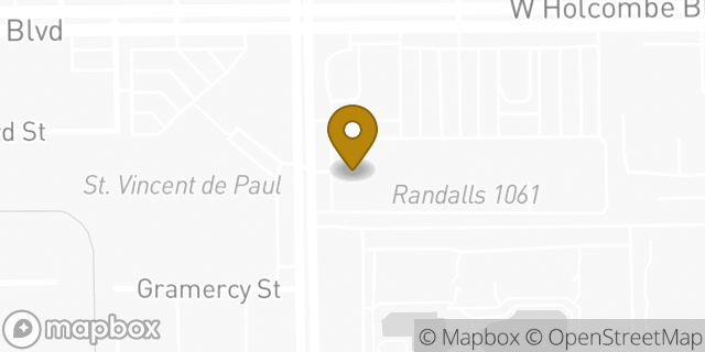 Map showing the location of Panera Bread in Houston, TX 77025