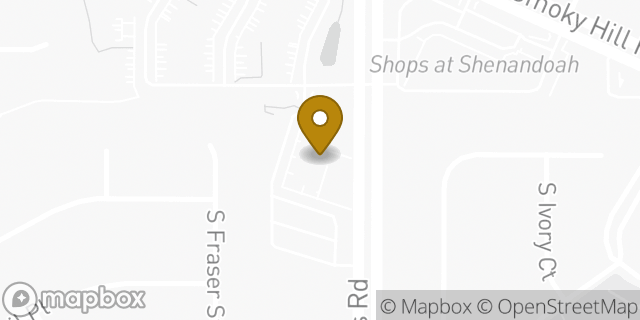 Map showing the location of The Church of Jesus Christ of Latter-day Saints in Aurora, CO 80015