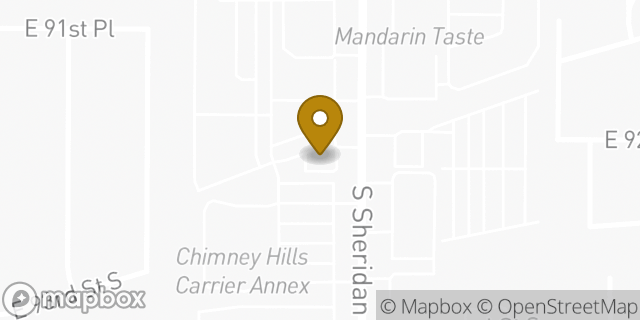 Map showing the location of Baskin-Robbins in Tulsa, OK 74133