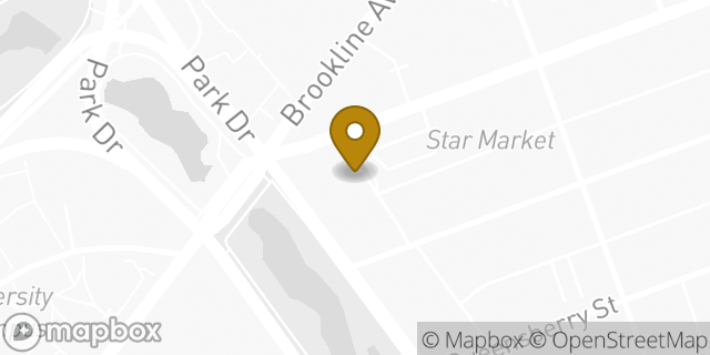 Map showing the location of Dunkin Donuts in Boston, MA 02215