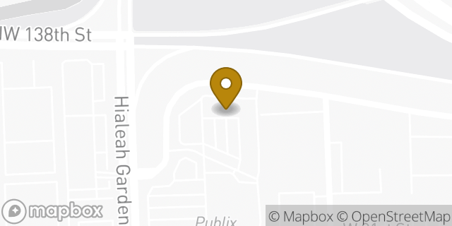 Map showing the location of Subway in Hialeah, FL 33018