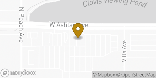Map showing the location of Starbucks Coffee Company in Clovis, CA 93612