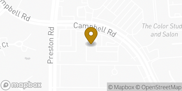 Map showing the location of Bank of America Drive-Thru ATM | Preston And Campbell in Dallas, TX 75248