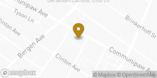 Map showing the location of AutoZone in Jersey City, NJ 07304