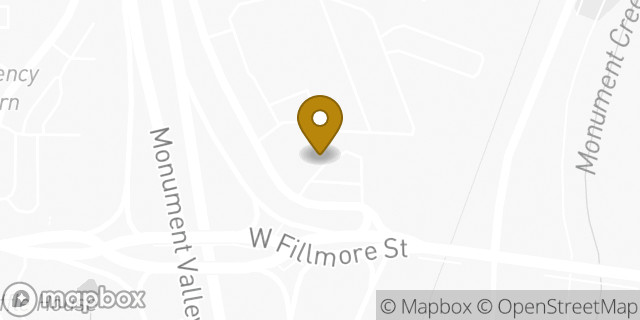 Map showing the location of Amazon Locker - Firelight in Colorado Springs, CO 80907