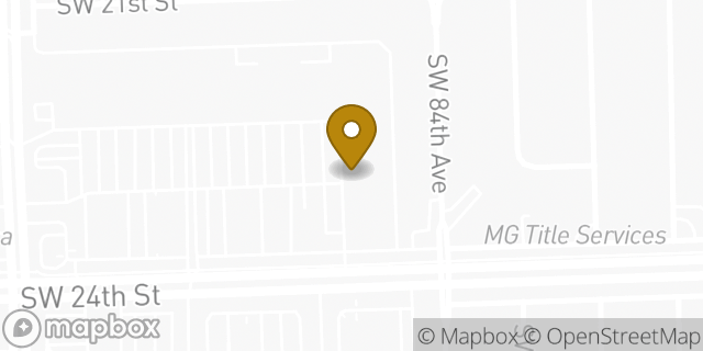 Map showing the location of Subway in Miami, FL 33155