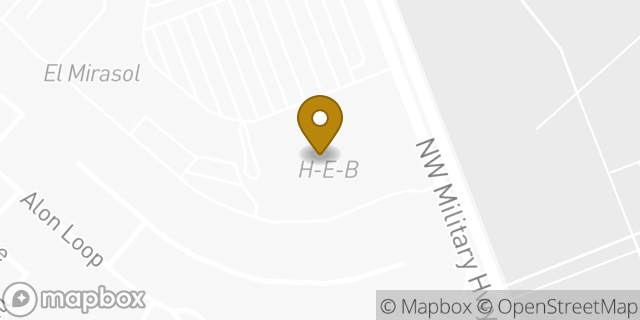 Map showing the location of H-E-B in San Antonio, TX 78231