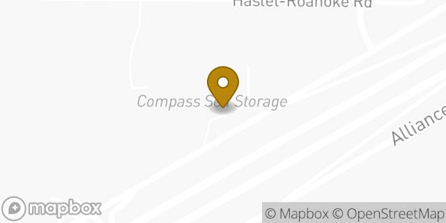 Map showing the location of Penske Truck Rental in Fort Worth, TX 76177