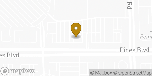 Map showing the location of Starbucks in Pembroke Pines, FL 33026