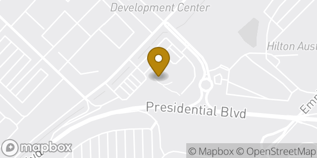 Map showing the location of Spirit of Texas Dr & Presidential Blvd in Austin, TX 78719