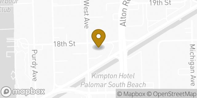 Map showing the location of FedEx ShipSite in Miami Beach, FL 33139