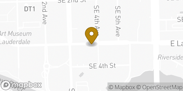 Map showing the location of Starbucks in Fort Lauderdale, FL 33301