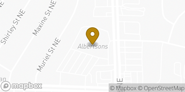 Map showing the location of Albertsons Market in Albuquerque, NM 87112