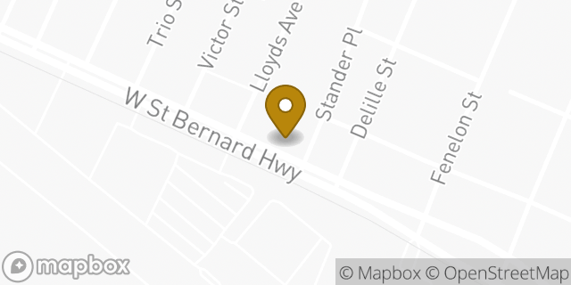 Map showing the location of Amazon Locker - Thor in Chalmette, LA 70043