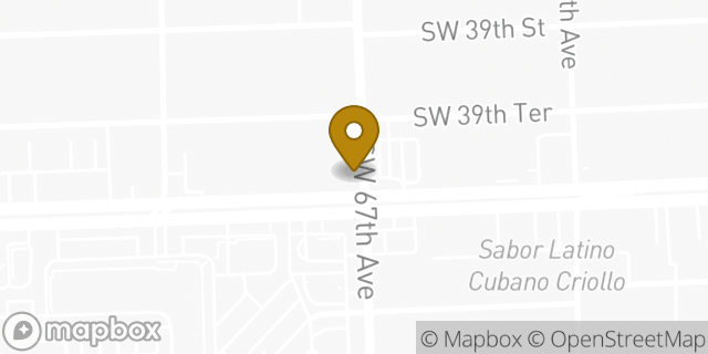 Map showing the location of Papa Johns Pizza in Miami, FL 33155