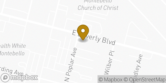 Map showing the location of 7-Eleven in Montebello, CA 90640