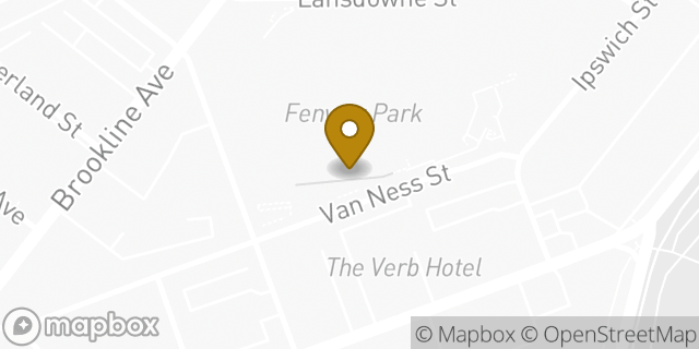 Map showing the location of Bank of America Walk-Up ATM | Fenway Park - First Base Concourse in Boston, MA 02215