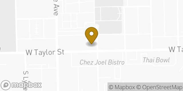Map showing the location of Chase Bank in Chicago, IL 60607