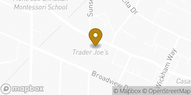 Map showing the location of Trader Joe's in Montrose, CA 91020