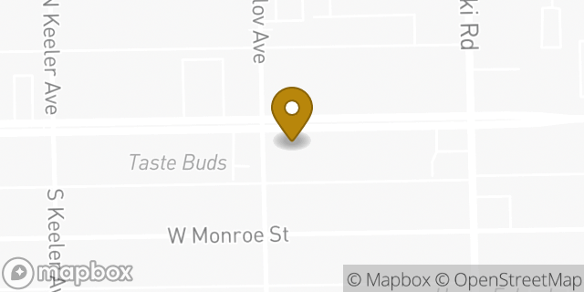 Map showing the location of Foot Locker in Chicago, IL 60624