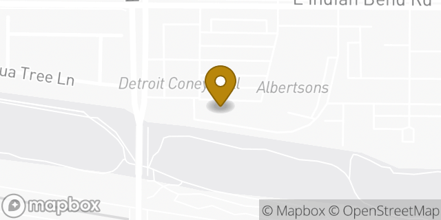 Map showing the location of The UPS Store in Scottsdale, AZ 85250