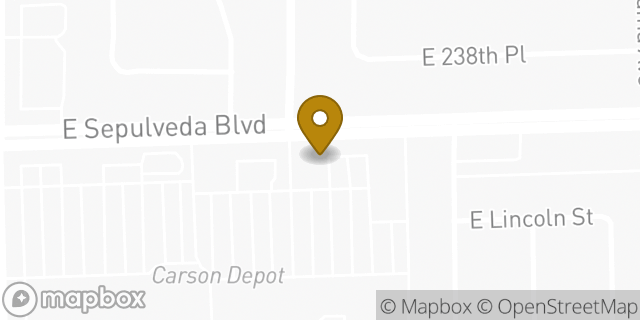 Map showing the location of Starbucks in Carson, CA 90745