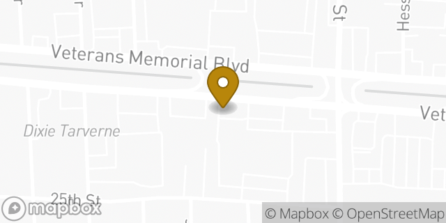 Map showing the location of Veterans Ford in Metairie, LA 70002