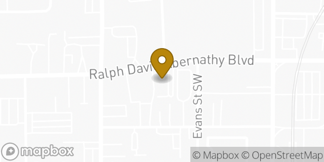 Map showing the location of Chase Bank in Atlanta, GA 30310