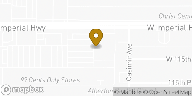 Map showing the location of Amazon Locker - Flu in Inglewood, CA 90303