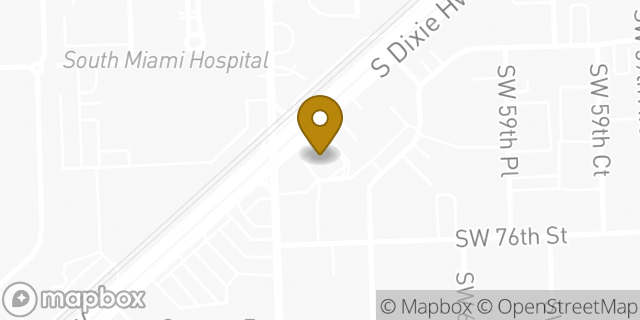 Map showing the location of McDonald's in South Miami, FL 33143