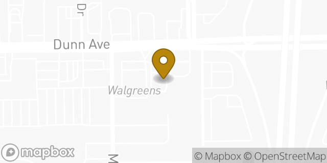 Map showing the location of Dunkin' in Jacksonville, FL 32218