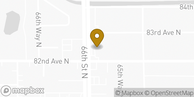 Map showing the location of Amazon Locker - Pelican in Pinellas Park, FL 33781