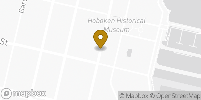 Map showing the location of Starbucks in Hoboken, NJ 07030