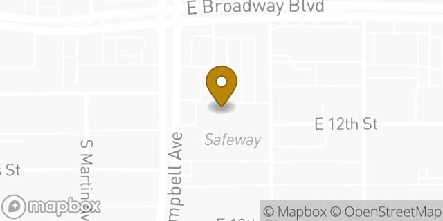 Map showing the location of ATM Safeway in Tucson, AZ 85719