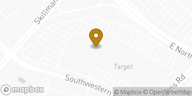 Map showing the location of ATM Target in Dallas, TX 75214