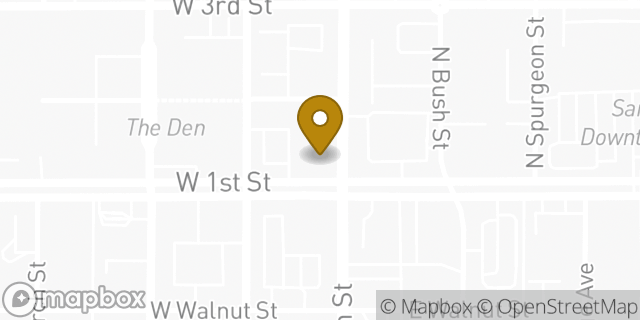 Map showing the location of ATM CVS in Santa Ana, CA