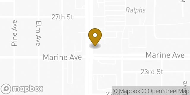 Map showing the location of Chase Bank in Manhattan Beach, CA 90266