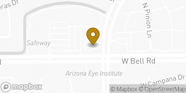 Map showing the location of Starbucks in Sun City, AZ 85351