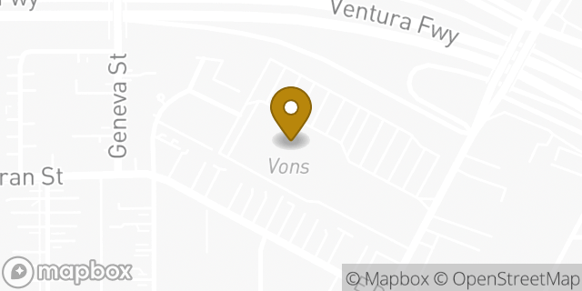 Map showing the location of Vons in Glendale, CA 91206