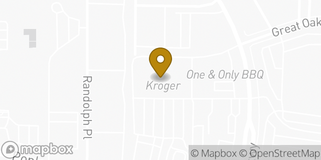 Map showing the location of Starbucks in Memphis, TN 38138