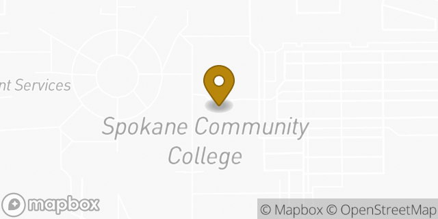 Map showing the location of ATM Spokane Community College - Bldg 16 in Spokane, WA 99217