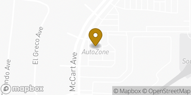 Map showing the location of AutoZone in Fort Worth, TX 76133