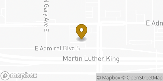 Map showing the location of Amazon Locker - Labour in Tulsa, OK 74115
