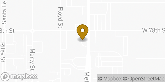 Map showing the location of Enterprise Rent-A-Car in Overland Park, KS 66204