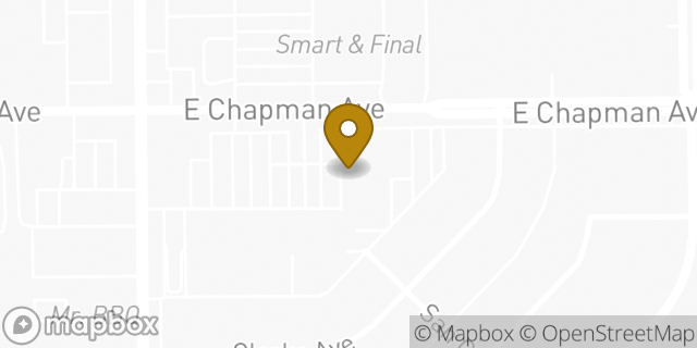 Map showing the location of Subway in Fullerton, CA 92831