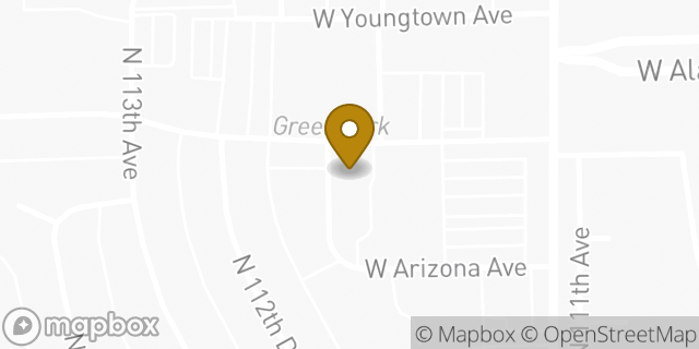 Map showing the location of Amazon Locker - Yigu in Youngtown, AZ 85363