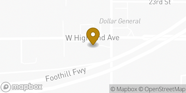 Map showing the location of Amazon Locker - Thorough in San Bernardino, CA 92407