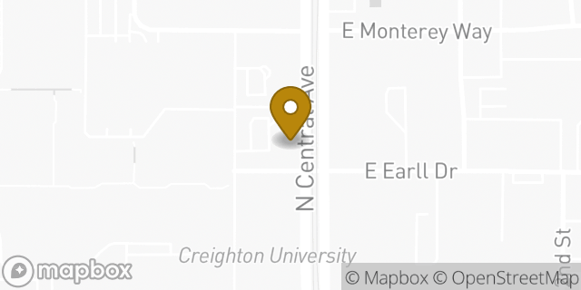 Map showing the location of Starbucks in Phoenix, AZ 85012