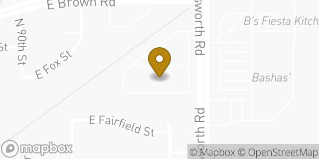 Map showing the location of CubeSmart Self Storage in Mesa, AZ 85207