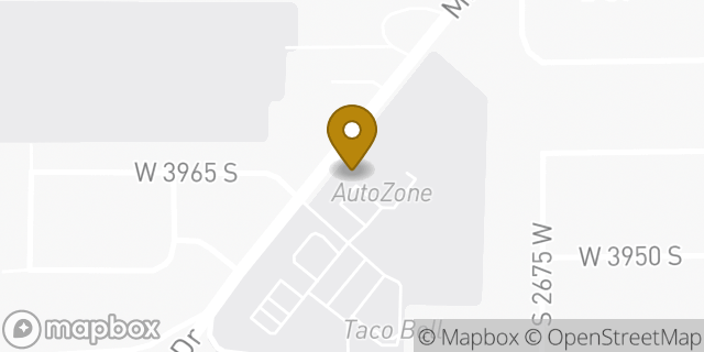 Map showing the location of AutoZone in Roy, UT 84067